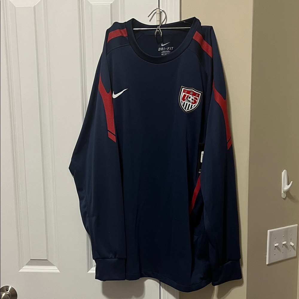 US National Team Nike Navy and Red Soccer Jersey